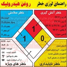 علائم ایمنی لوزی خطر روغن هیدرولیک